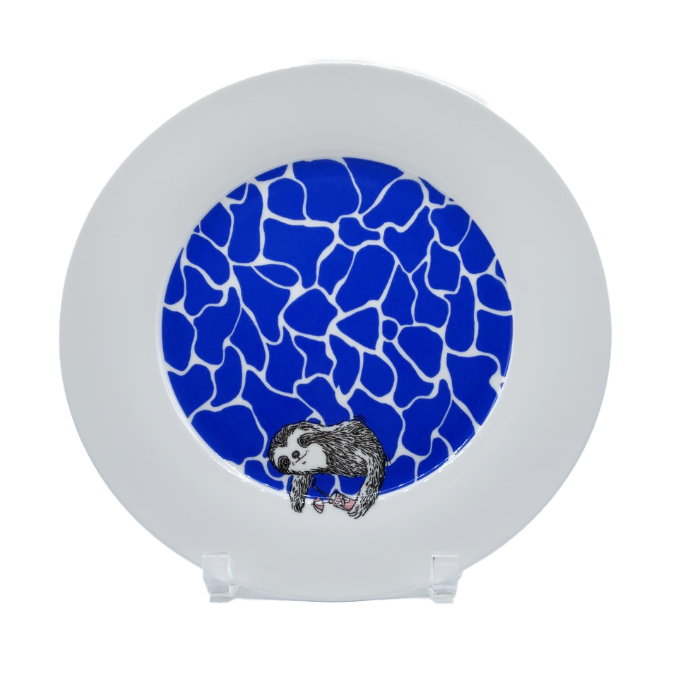 Dinner Plate: Sloth Swims